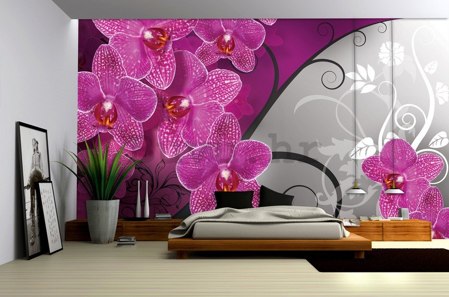 Foto tapeta Vlies: Orhideje (3) - 254x368 cm