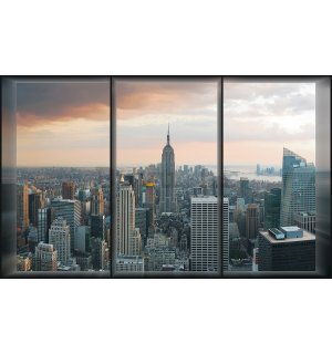 Foto tapeta Vlies: Pogled sa prozora na Manhattan - 254x368 cm