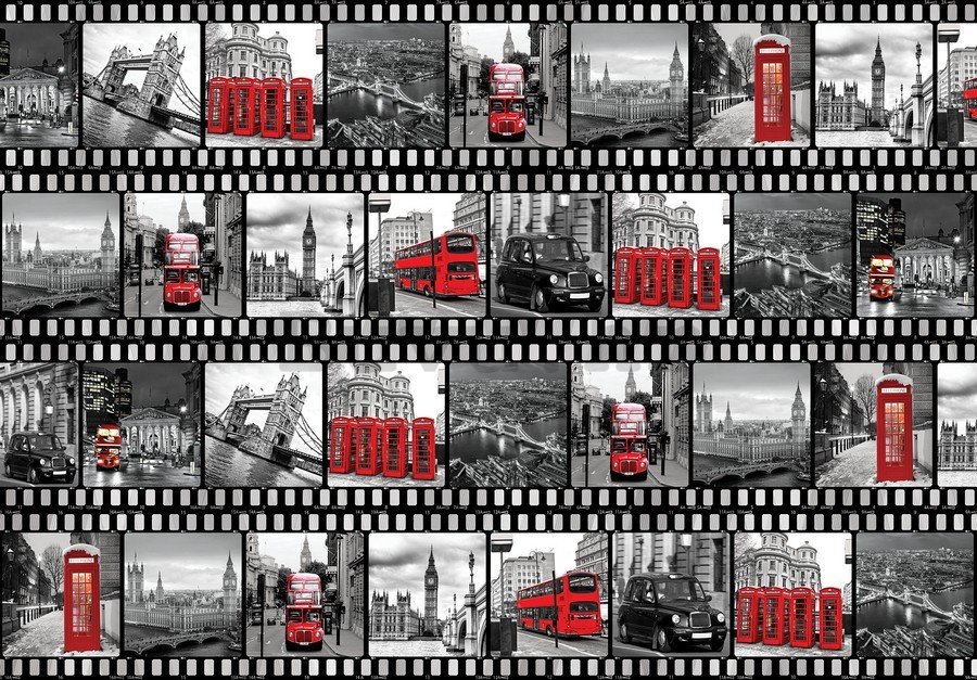 Foto tapeta: London (Filmska traka) - 184x254 cm