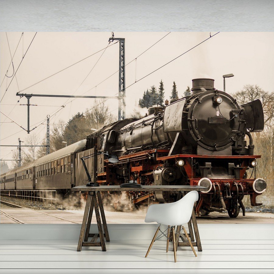 Foto tapeta: Parna lokomotiva (1) - 254x368 cm