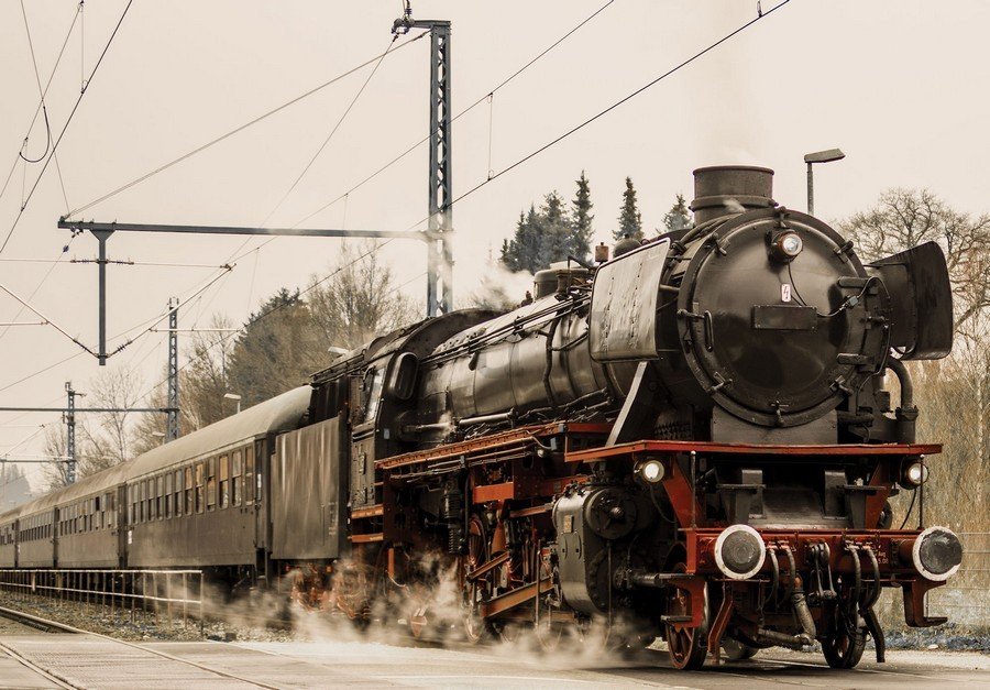 Foto tapeta: Parna lokomotiva (1) - 254x368 cm