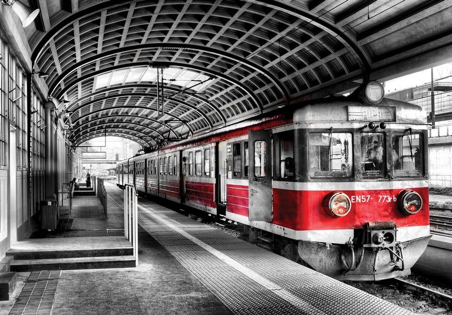 Foto tapeta: Stara podzemna željeznica (šarena) - 254x368 cm