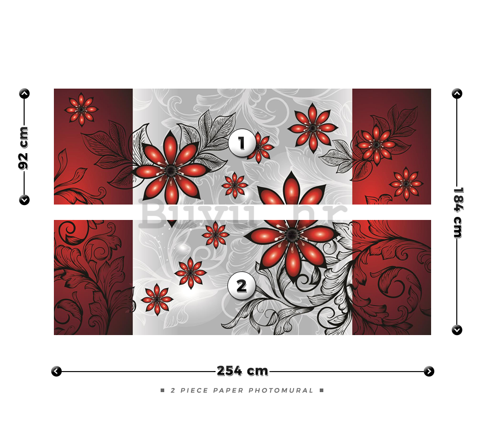 Foto tapeta: Cvijeće (uzorak 3) - 184x254 cm