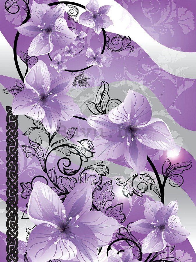 Foto tapeta: Ljubičasto cvjetovi - 254x184 cm