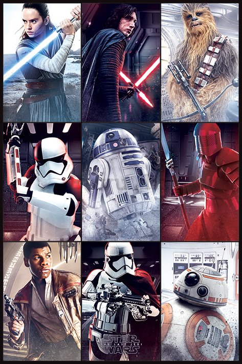 Poster - Star Wars Last Jedi (likovi)