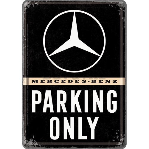 Metalna razglednica - Mercedes-Benz Parking Only