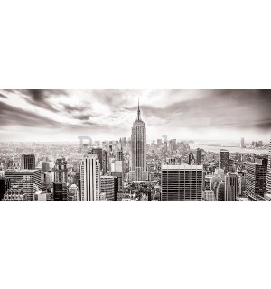 Foto tapeta: Pogled na New York (crno-bijela) - 104x250 cm