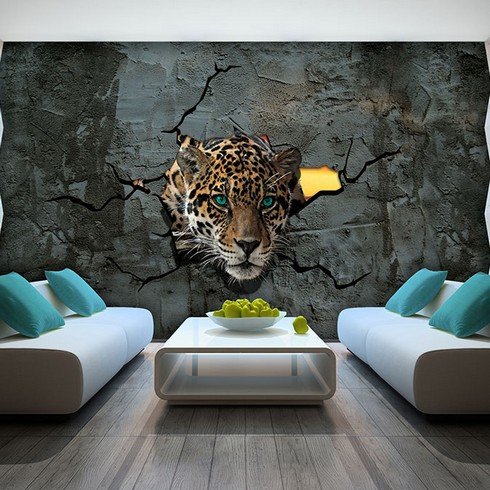 Foto tapeta: Gepard u zidu - 254x368 cm