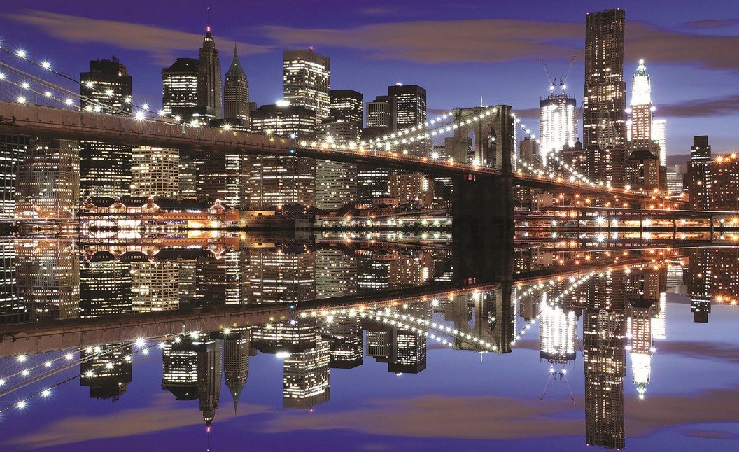 Foto tapeta: Noćni Brooklyn Bridge (2) - 254x368 cm