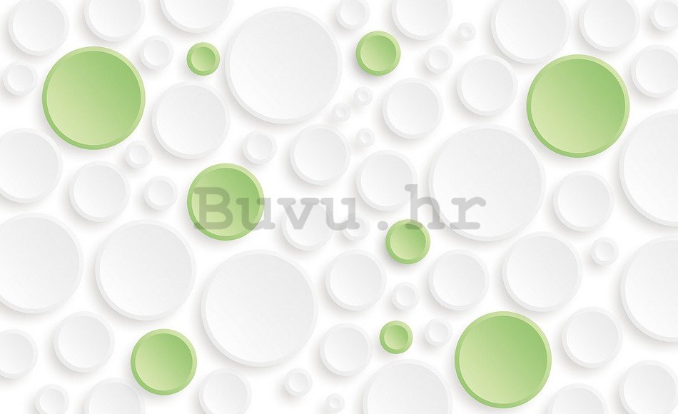 Foto tapeta: Zeleno-bijele točkice - 254x368 cm