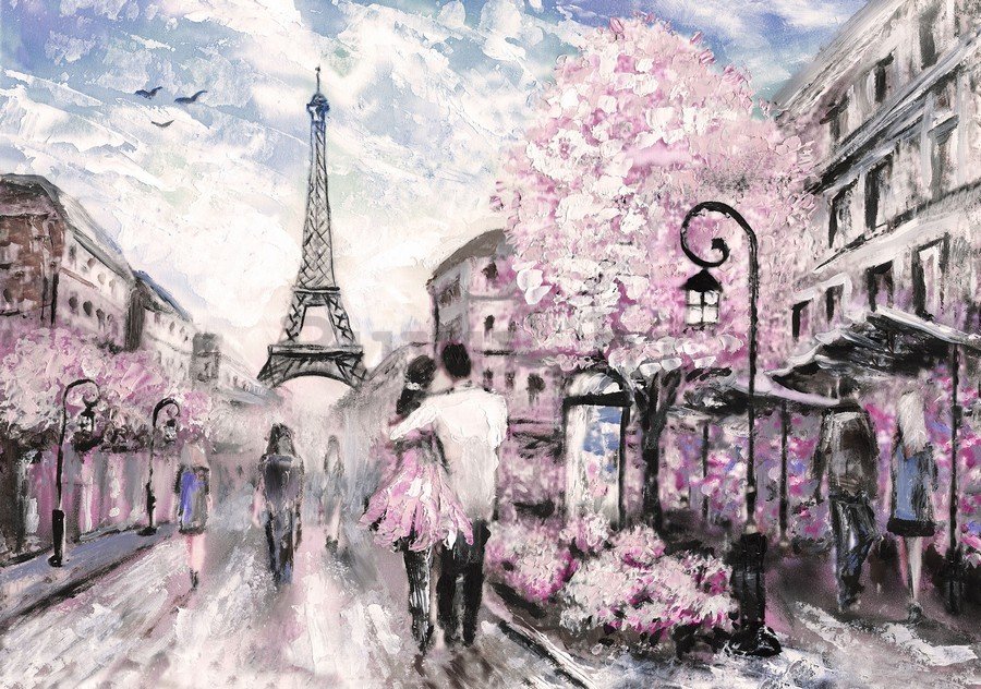 Foto tapeta: Pariz (slikani) - 254x368 cm