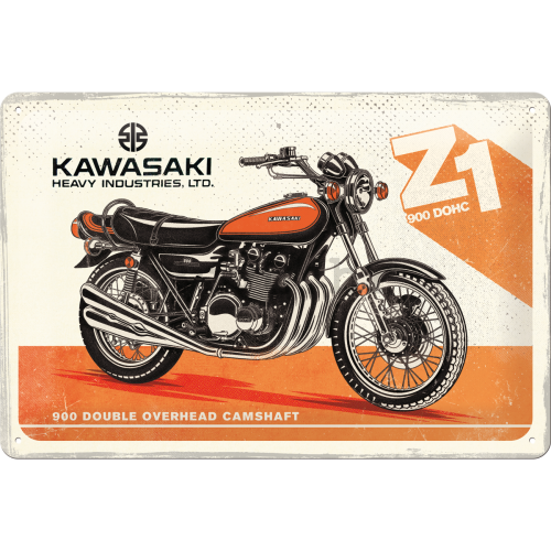 Metalna tabla: Kawasaki Z1 - 30x20 cm