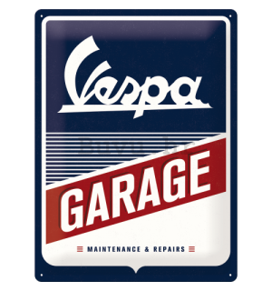 Metalna tabla: Vespa Garage - 40x30 cm