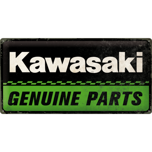 Metalna tabla: Kawasaki Genuine Parts - 25x50 cm