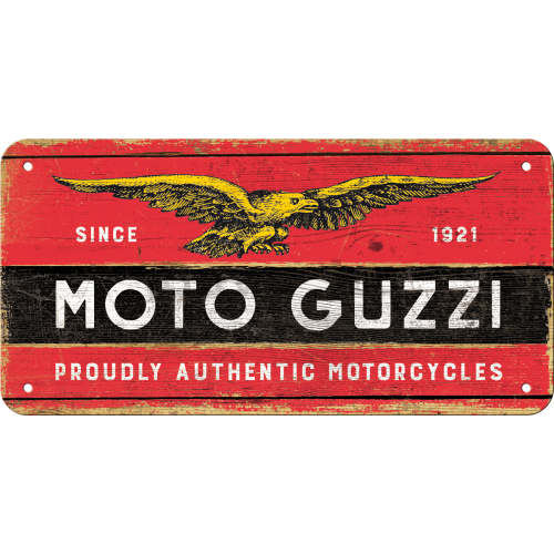 Metalna viseća tabla: Moto Guzzi - 10x20 cm
