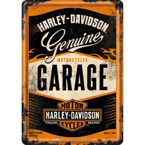 Metalna razglednica - Harley-Davidson (Garage) 