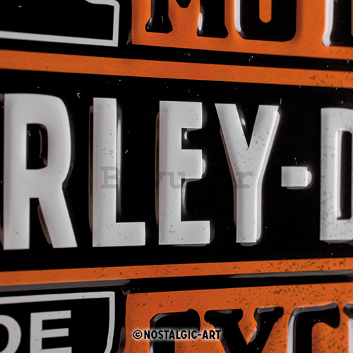 Metalna tabla: Harley-Davidson Genuine - 40x30 cm
