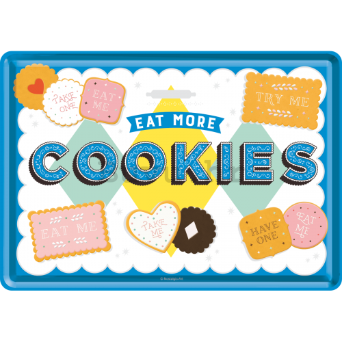 Metalna razglednica - Eat More Cookies