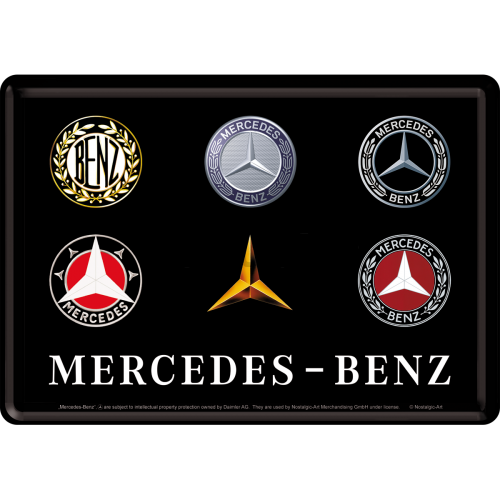 Metalna razglednica - Mercedes-Benz (Logo Evolution)