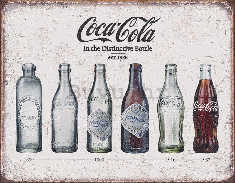 Metalna tabla - Coca-Cola (retro boce)