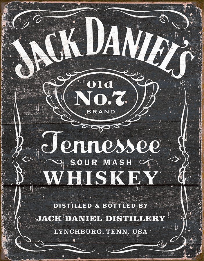 Metalna tabla - Jack Daniels (smeđ)