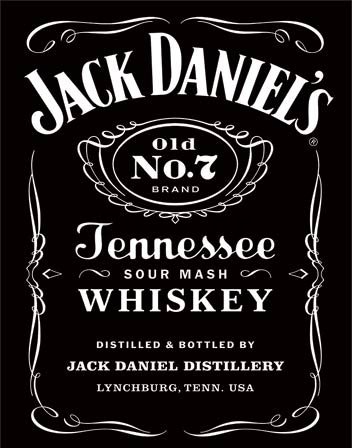 Metalna tabla - Jack Daniel's (crni logotip)