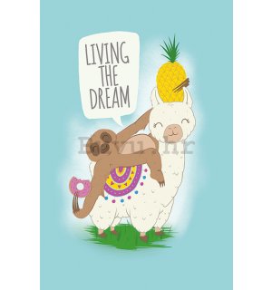 Poster - Living the Dream (Llama nad Sloth)