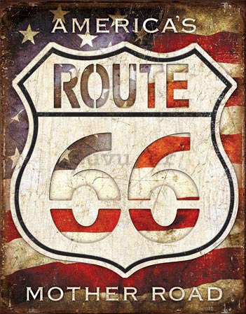 Metalna tabla - Route 66 (America's Mother Road)