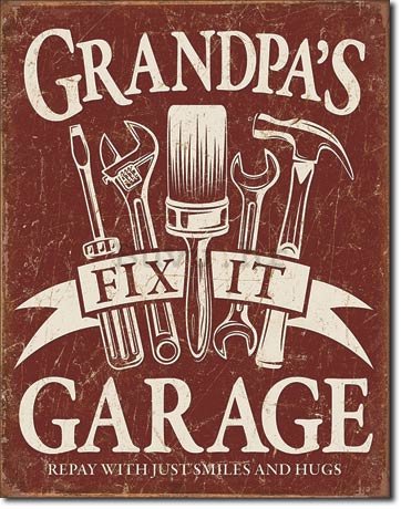 Metalna tabla - Grandpa's Garage