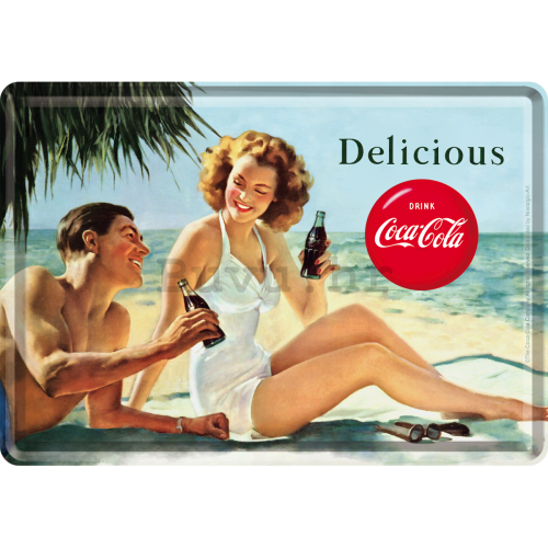 Metalna razglednica - Delicious Coca-Cola