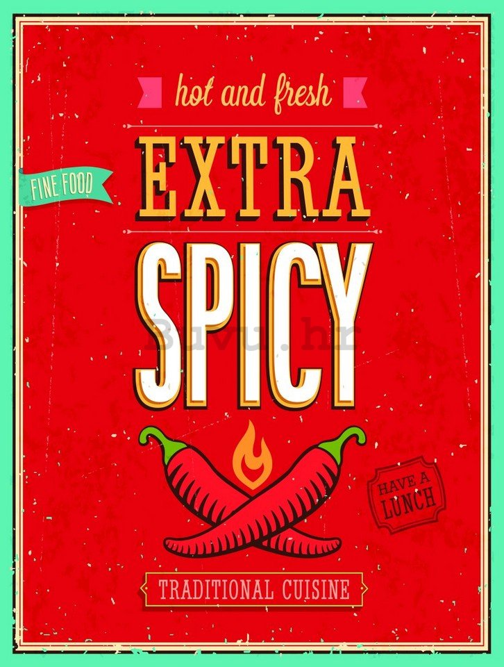 Retro ploča - Extra Spicy (crvena)