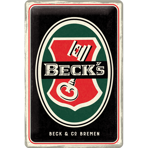 Metalna tabla: Beck's (Key Logo) - 30x20 cm