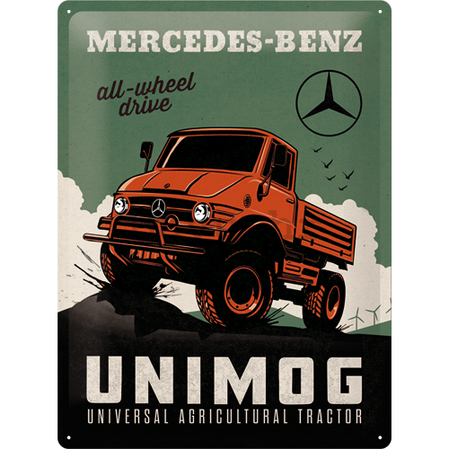Metalna tabla: Mercedes-Benz Unimog - 40x30 cm