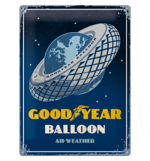 Metalna tabla: Goodyear (Balloon Tire) - 40x30 cm