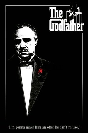 Poster - Godfather red rose