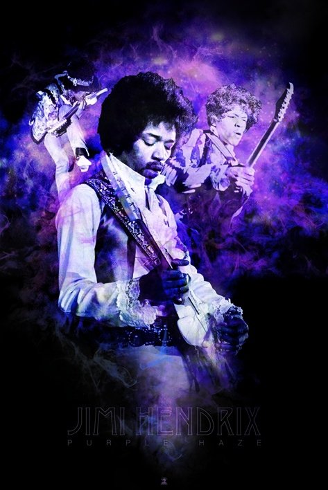 Poster - Hendrix (Purple haze Smoke)