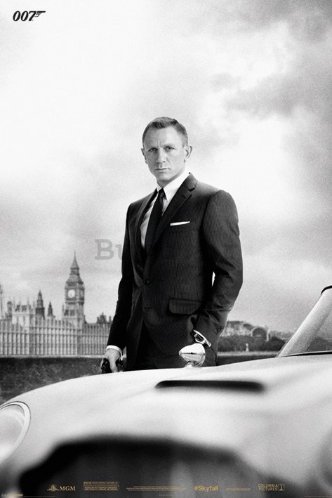 Poster - James Bond & DB5 Skyfall