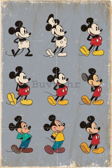 Poster - Mickey Mouse (evolucija)