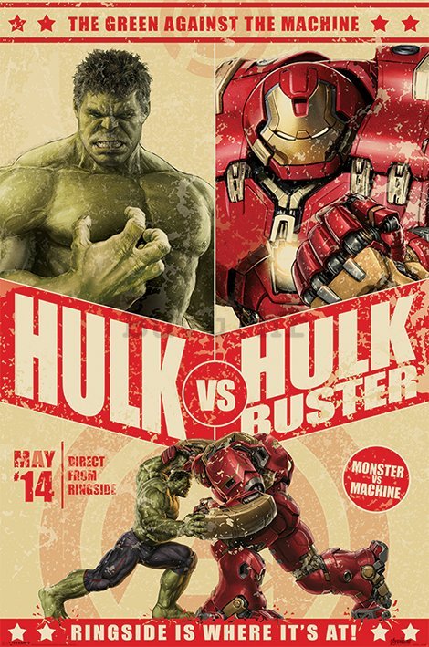 Poster - Avengers Age of Ultron (Hulk vs. Hulkbuster)