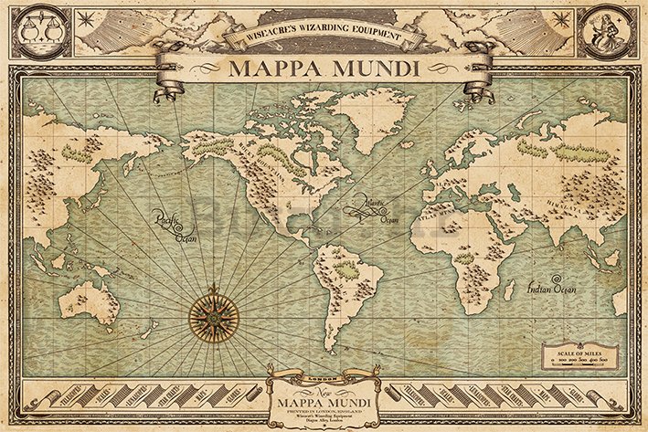 Poster - Cudesne zvijeri i gdje ih naci (Mappa Mundi)