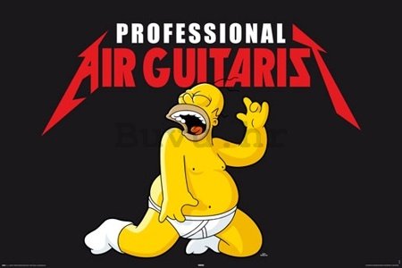 Poster - Simpsons air guitarist