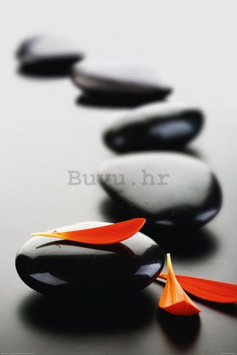 Poster - Zen Stones (crvena)