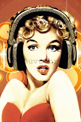 Poster - Marilyn Monroe (slušalice)