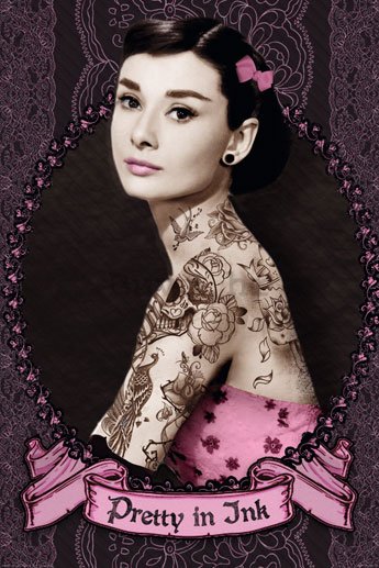 Poster - Audrey Hepburn (tetoviranje)