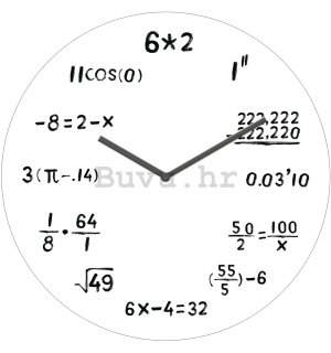Zidni stakleni sat - Matematika (2)