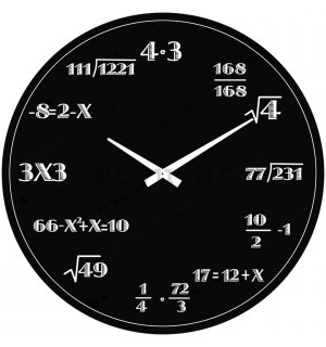 Zidni stakleni sat- Matematika (3)