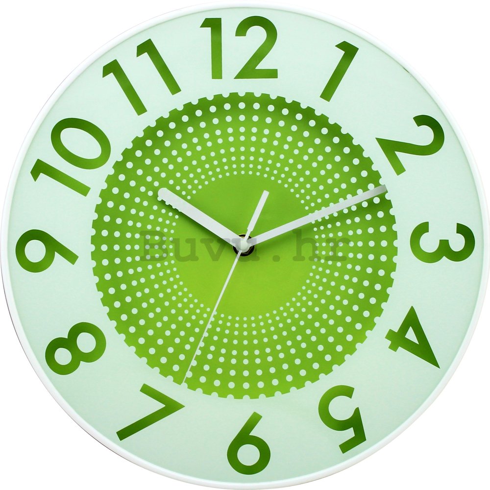 Zidni sat: Isprekidana beskonačnost (zeleno) - 30 cm