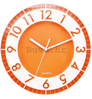 Zidni sat: Moderan (narančasto) - 30 cm