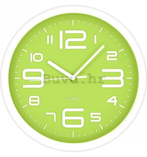 Zidni sat: Zeleno-bijelo (2) - 40 cm