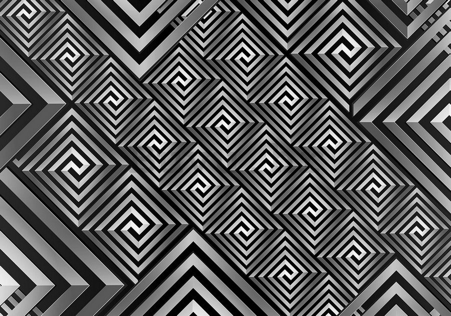 Foto tapeta: Crno-bijela apstrakcija (1) - 184x254 cm